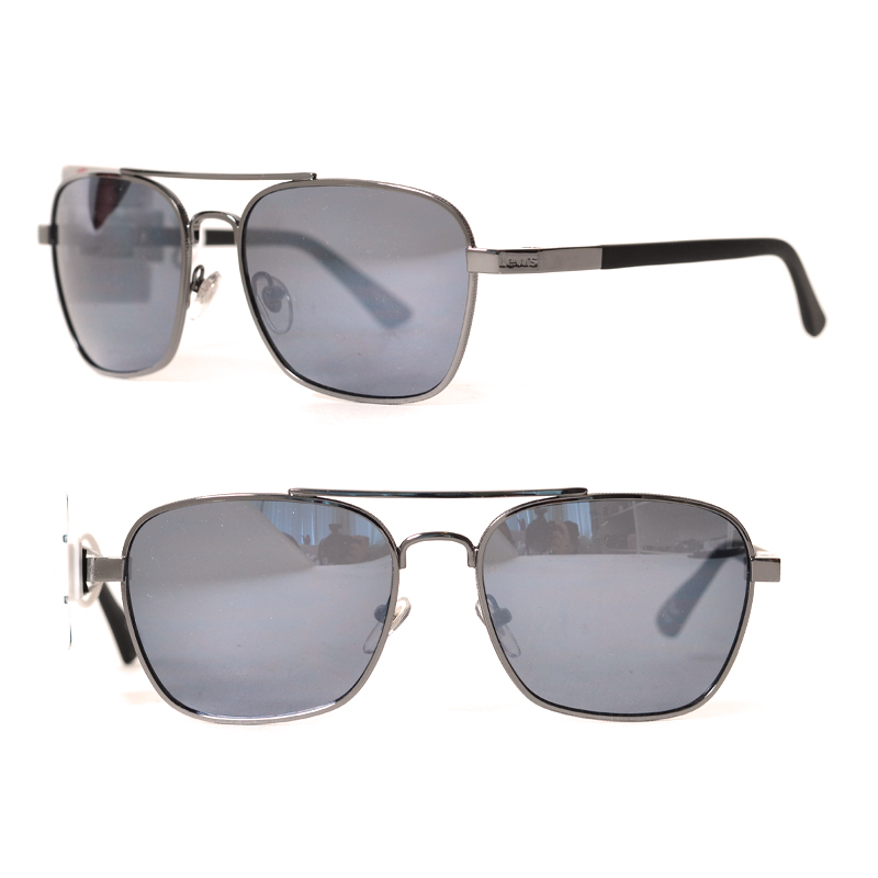 Levi's Polarized Aviator Sunglasses Shiny Black - Averand
