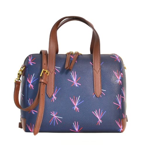 Fossil Sydney Satchel Navy Multi