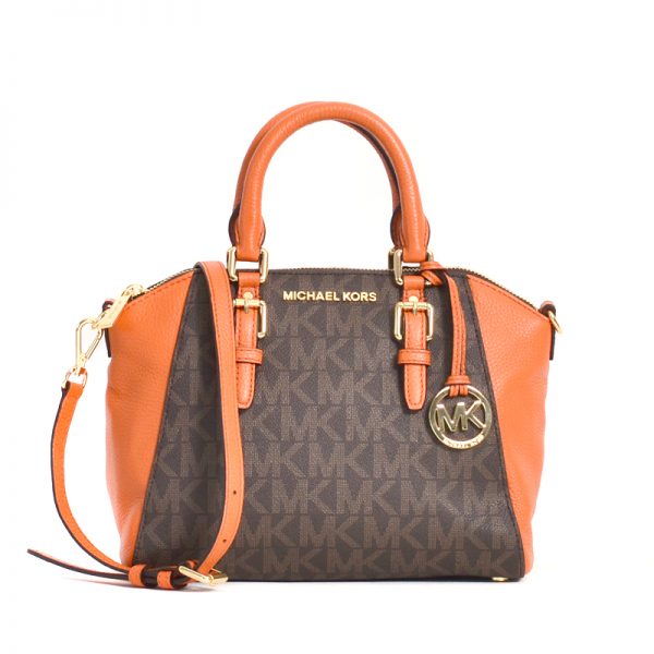 Michael Kors Ciara MD Messenger Brown Tangerine - Averand