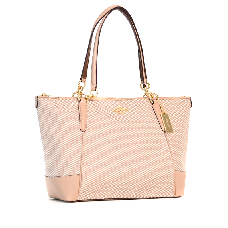 coach jacquard tote bag