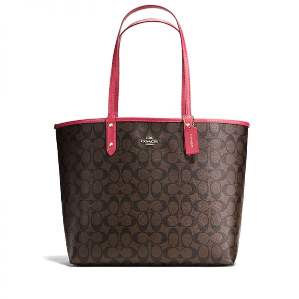 coach reversible pvc city signature tote