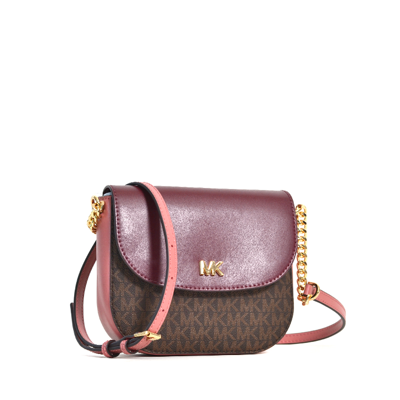 Mott logo and leather best sale dome crossbody