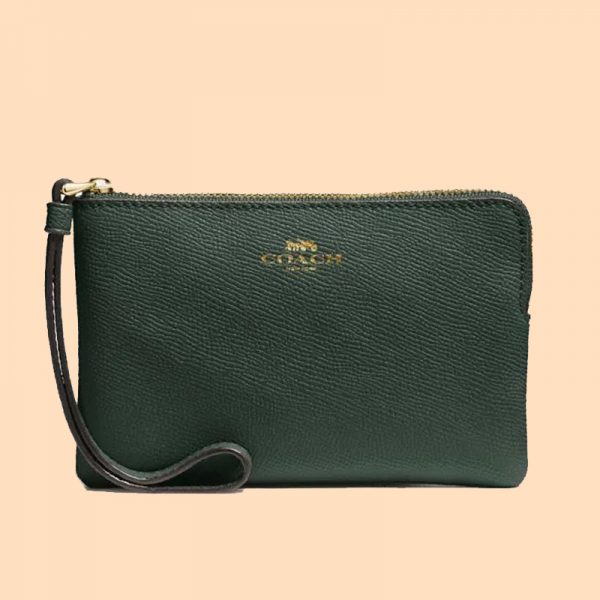 Coach Corner Zip Wristlet Ivy - Averand