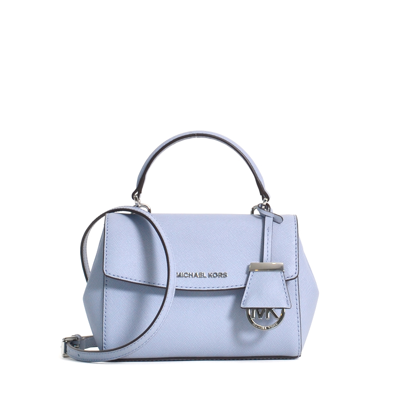 Michael Kors Ava Extra-Small Leather Crossbody Bag in Pale Blue