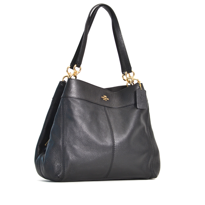 Coach Lexy Shoulder Leather Black - Averand