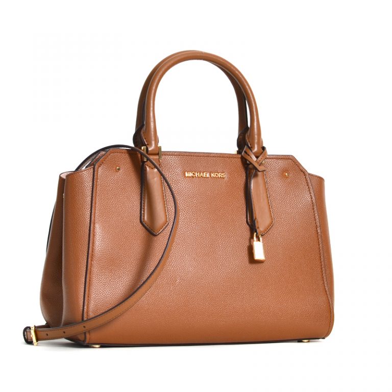 Michael Kors Karson Satchel Acorn Citrus - Averand