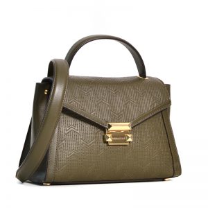 whitney medium deco quilted leather satchel