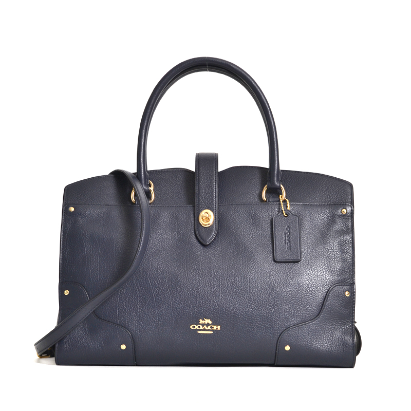 Coach Mercer Satchel Navy - Averand