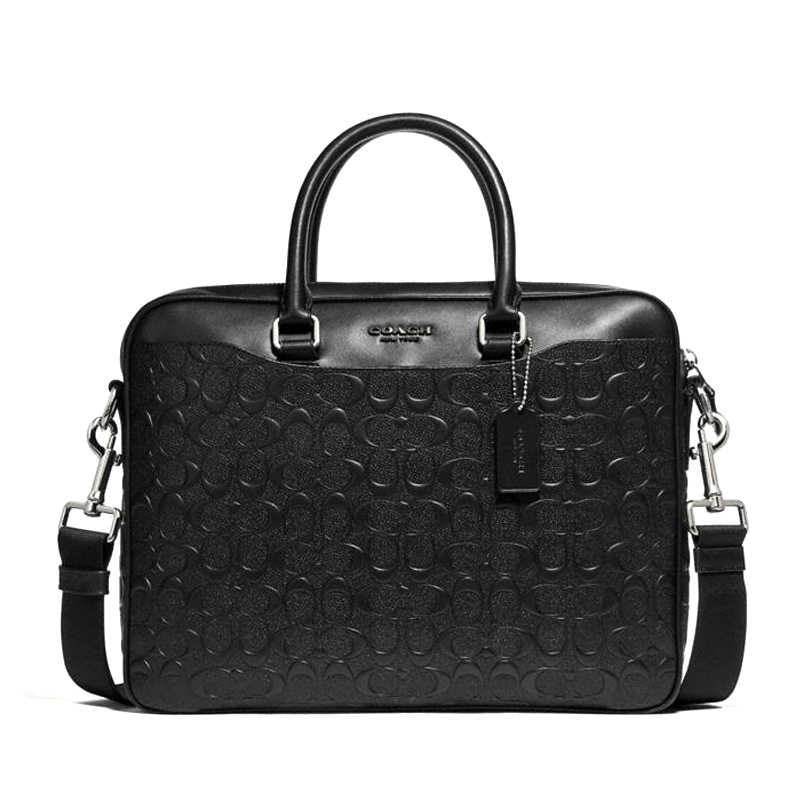 Coach Beckett Compact Brief Signature Leather Black - Averand