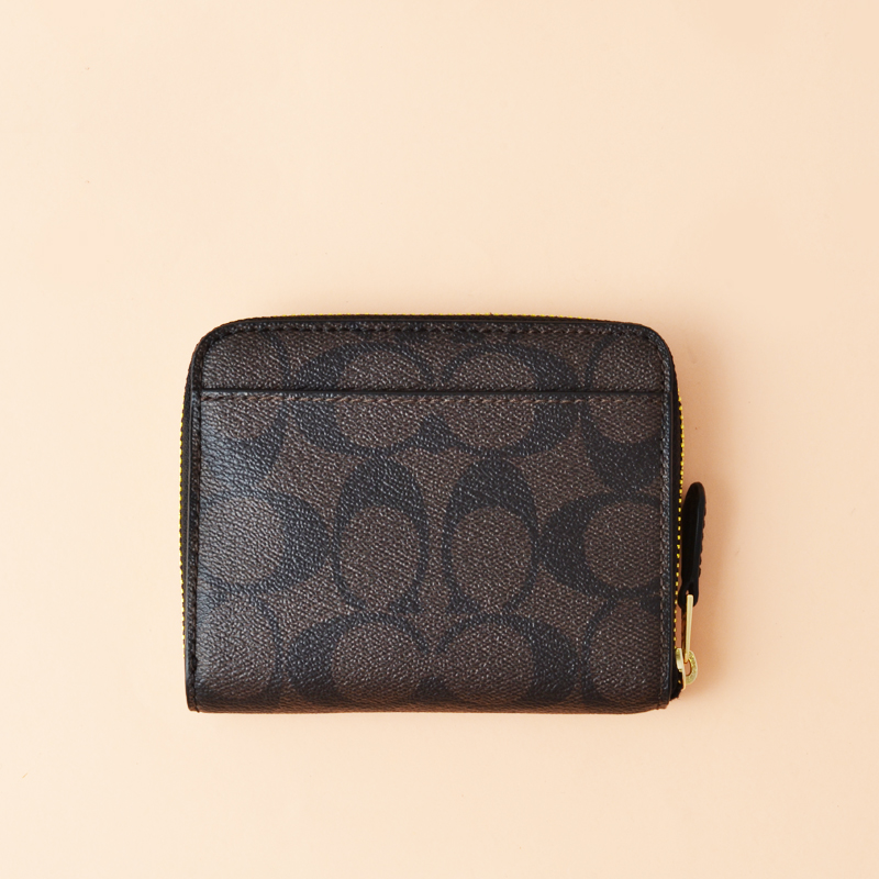 Small Double Zip Around Wallet In Signature Canvas Literacy Basics