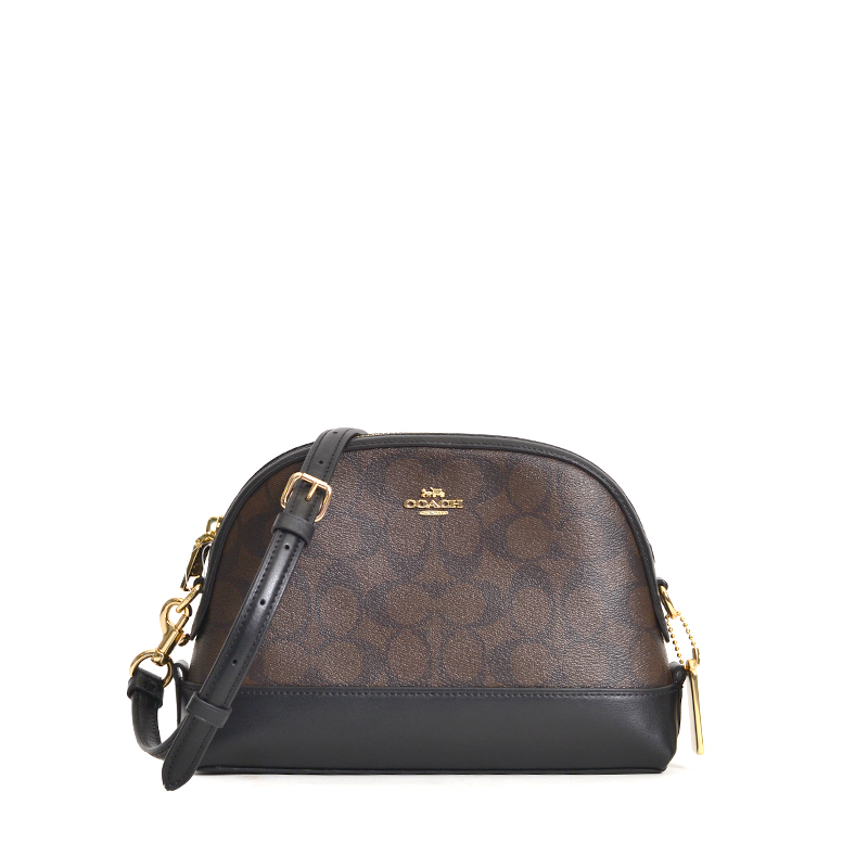 Coach Dome Crossbody Signature Brown Black Averand