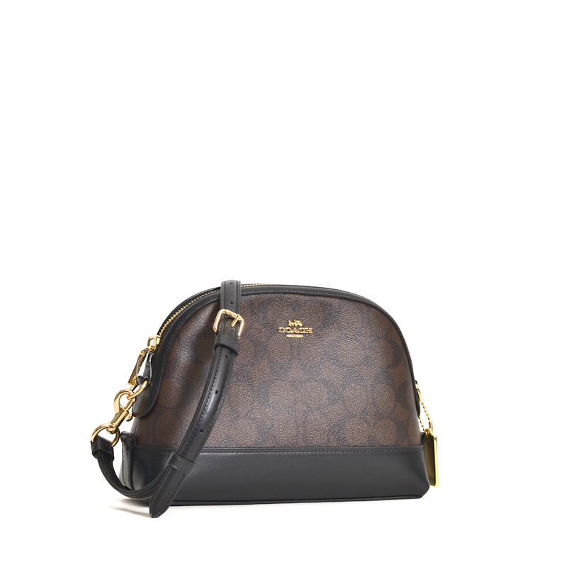 Coach Dome Crossbody Signature Brown Black Averand