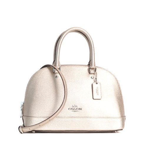 tas satchel Coach Sierra Large Platinum Gold Satchel Bag