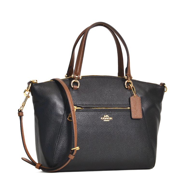 Coach Prairie Satchel Black Saddle - Averand