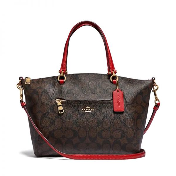 Coach Prairie Satchel Signature Brown True Red - Averand