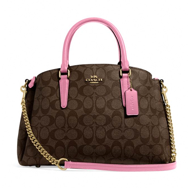 Coach Sage Carryall Signature Brown Pink Rose - Averand