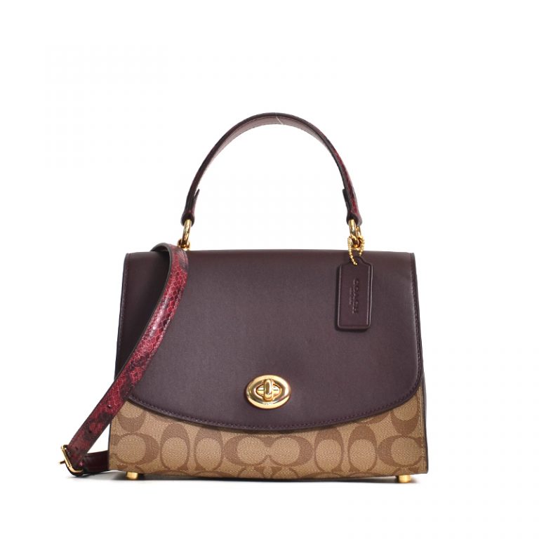 coach tilly top handle quilted