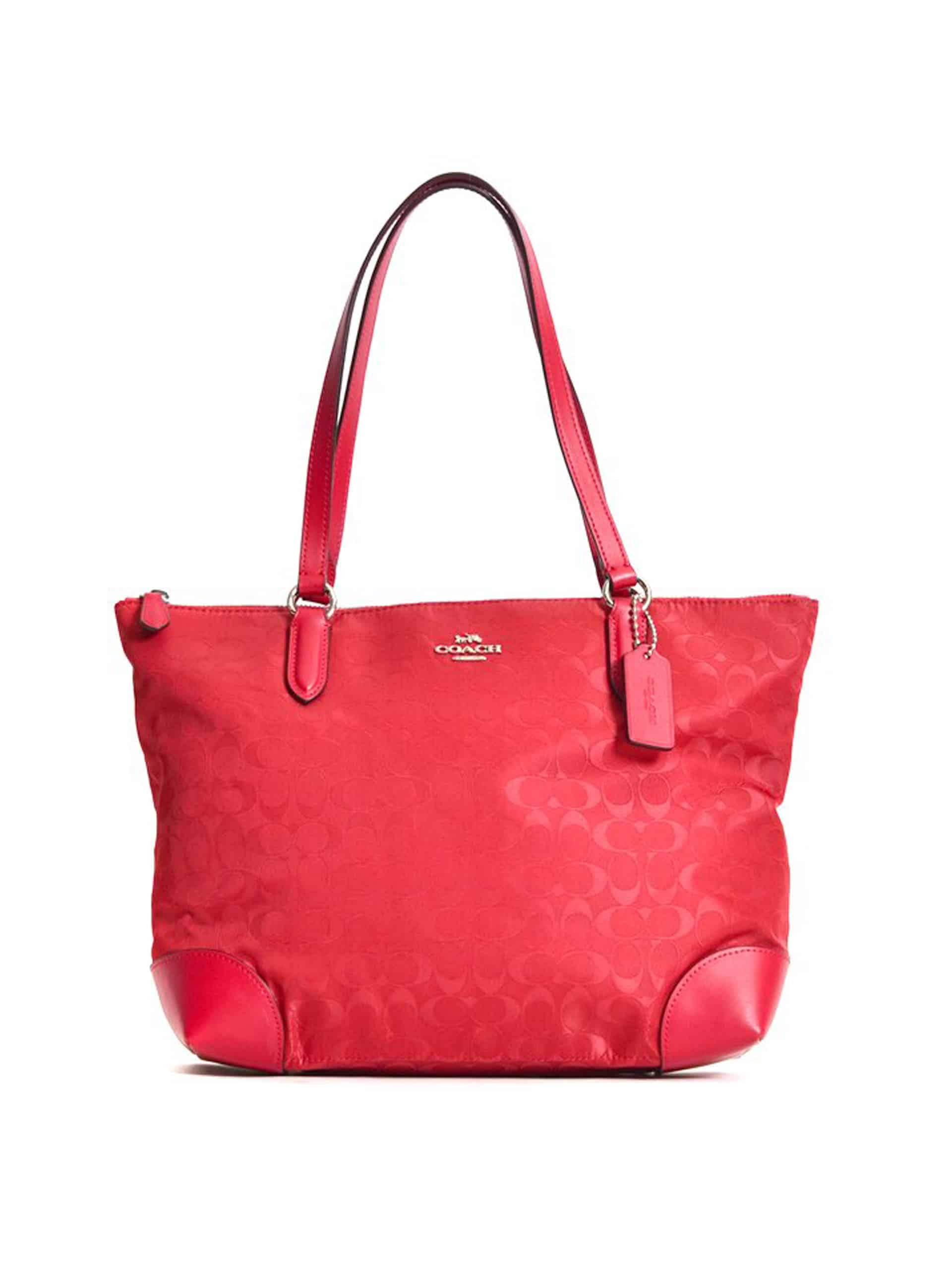 coach signature nylon zip tote