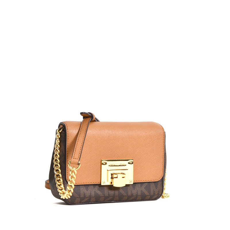 Michael Kors Tina Small Clutch Signature Brown Acorn