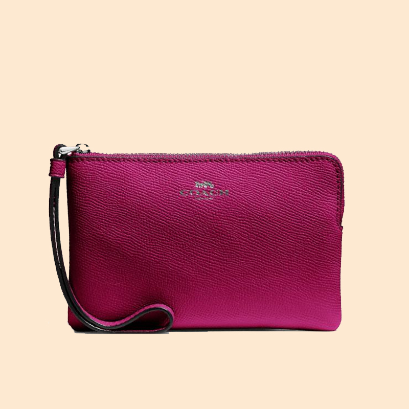 coach fuchsia wristlet