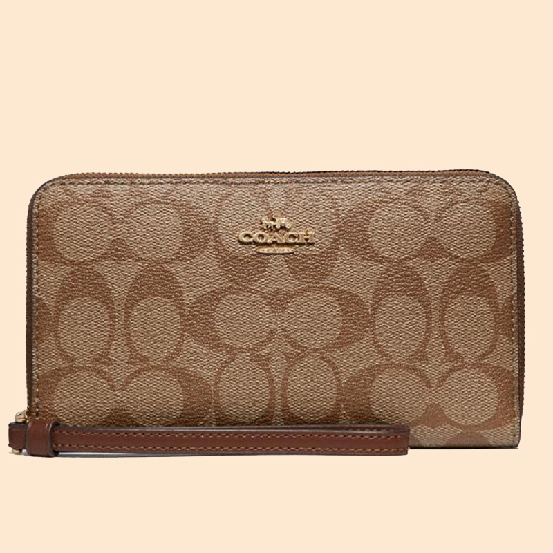 coach large phone wallet