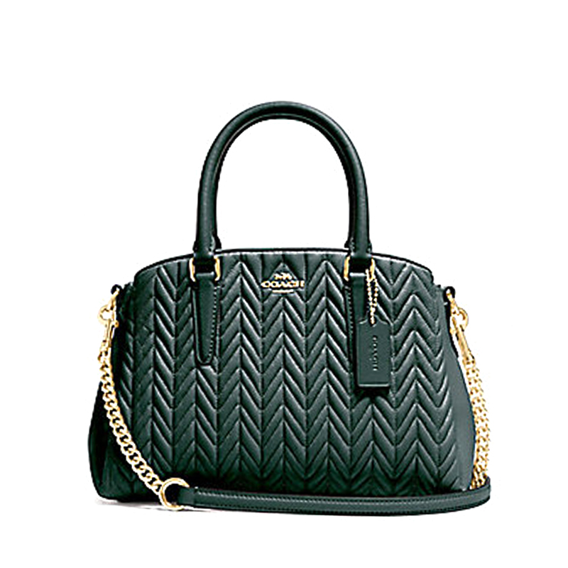 Coach Mini Sage Carryall Quilted Evergreen - Averand