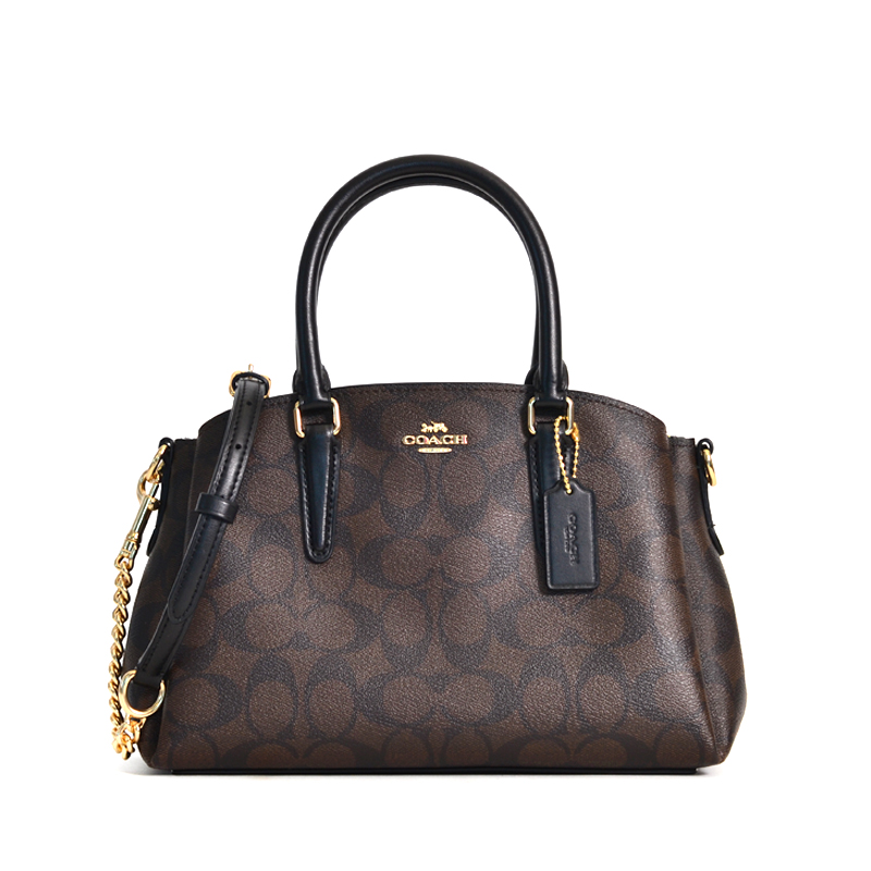 Coach Mini Sage Carryall Signature Brown Black - Averand