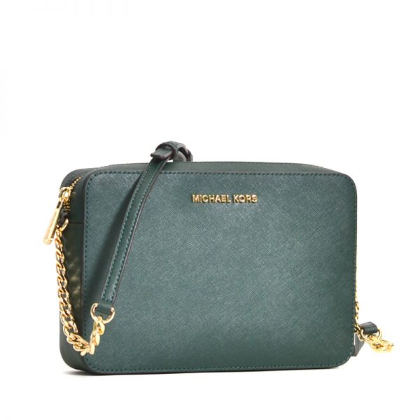 Michael Kors Jet Set Item Large East West Crossbody Racing Green - Averand