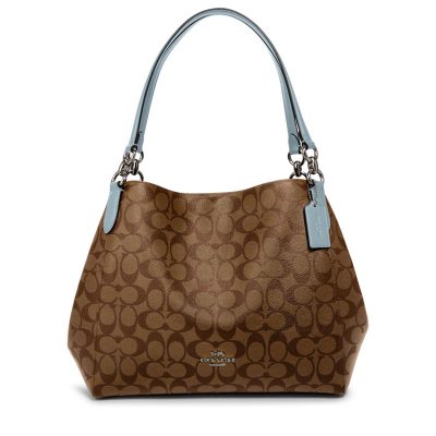 coach hallie shoulder bag blue