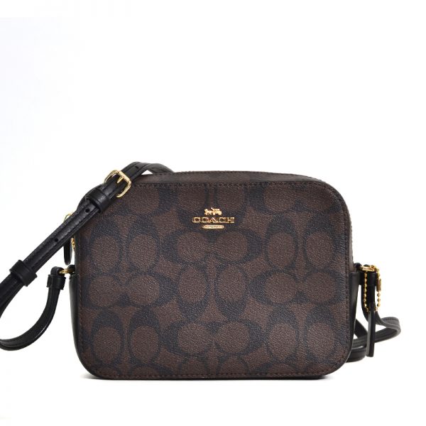 Coach Mini Camera Bag Signature Brown Black - Averand