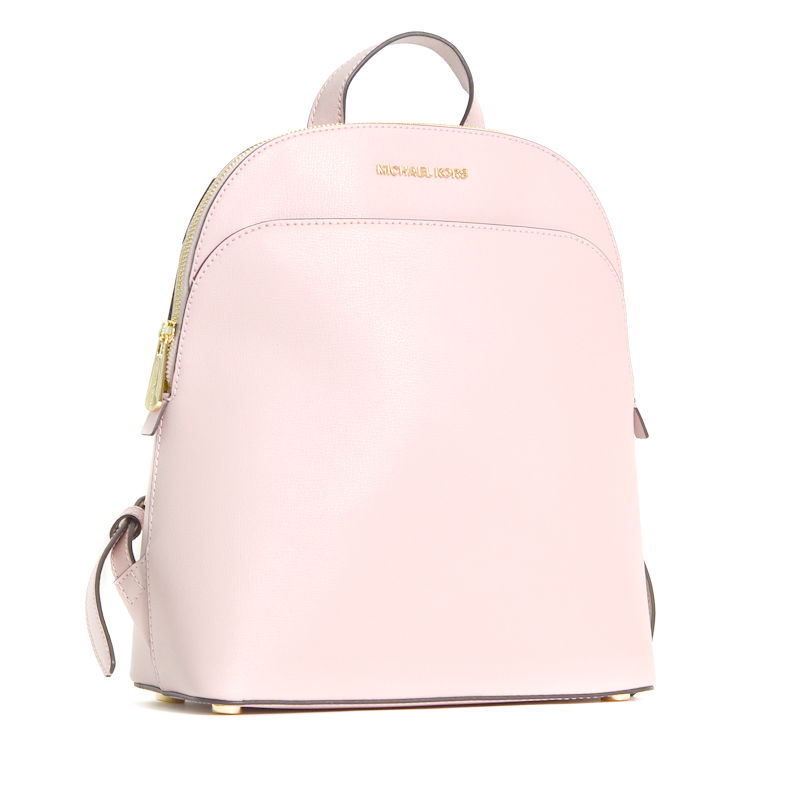 Michael Kors Emmy Large Dome Satchel Saffiano Leather Studded Scalloped  Edge Shoulder Bag Purse Handbag (Blossom) : : Fashion