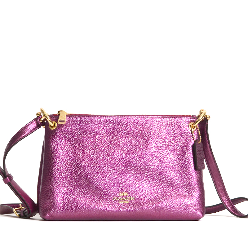 Coach Mia Crossbody Metallic Berry Averand