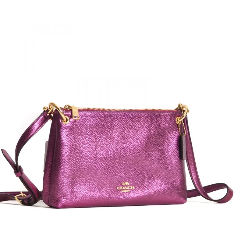 Coach Mia Crossbody Metallic Berry Averand