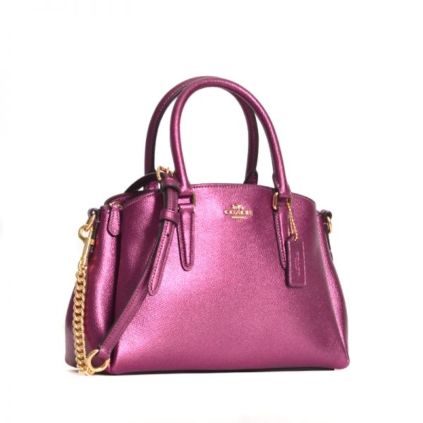 Coach Mini Sage Carryall Metallic Berry - Averand