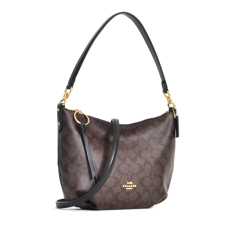 Coach Small Skylar Hobo Signature Brown Black ETA 15th Oct - Averand