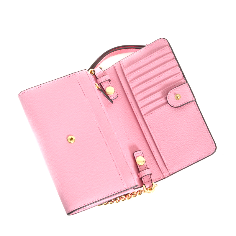 Michael Kors Jet Set Medium Multifunction Phone Crossbody Wallet Bag  Carnation Pink