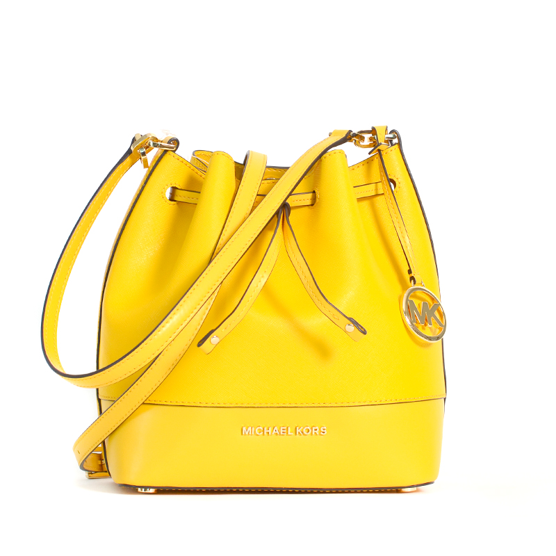 Michael Kors Trista Medium Bucket Yellow Averand