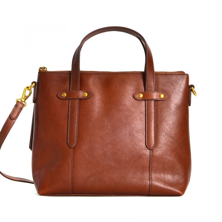 fossil felicity satchel medium brown