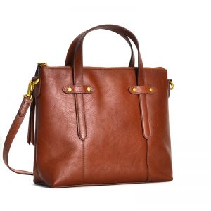 fossil felicity satchel medium brown