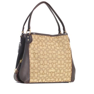 coach edie shoulder bag 28 in signature jacquard