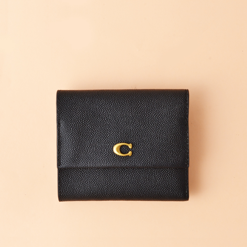 Coach Small Foldover Wallet Black - Averand