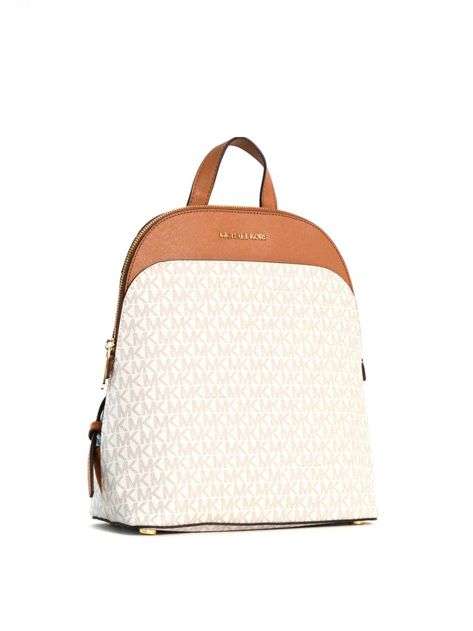 Michael Kors Emmy Large Backpack Signature Vanilla Acorn - Averand