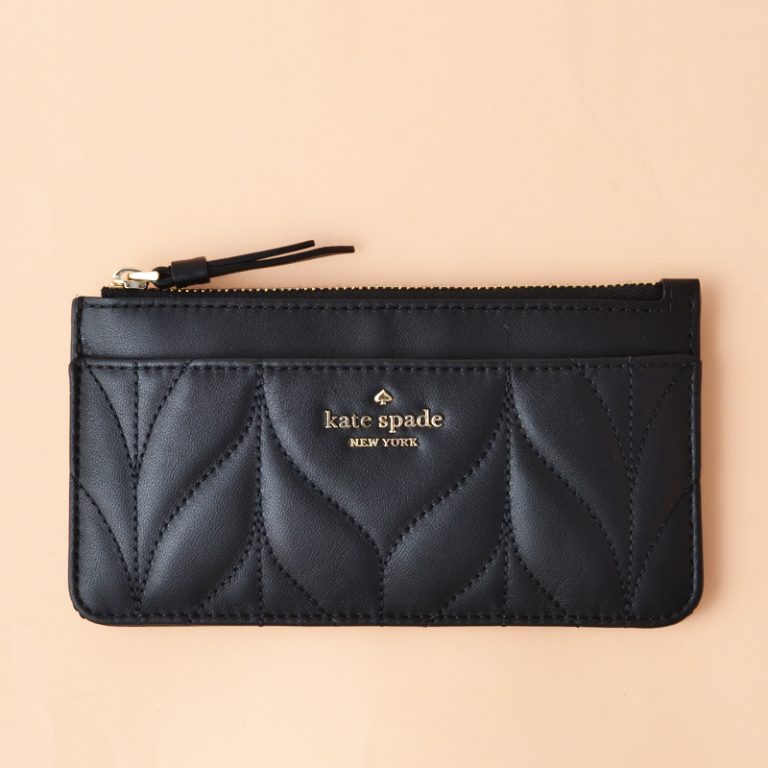 Kate Spade Briar Lane Quilted Large Slim Card Holder Black Averand