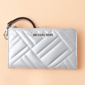 michael kors wristlet silver