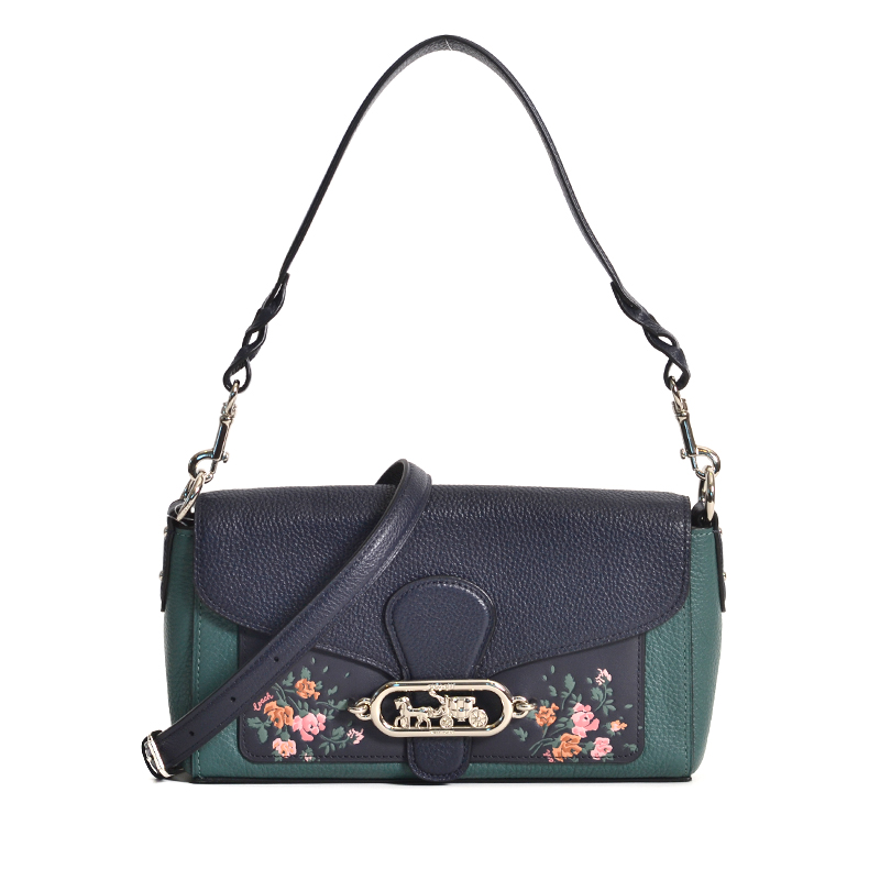 coach purse with purple flowers