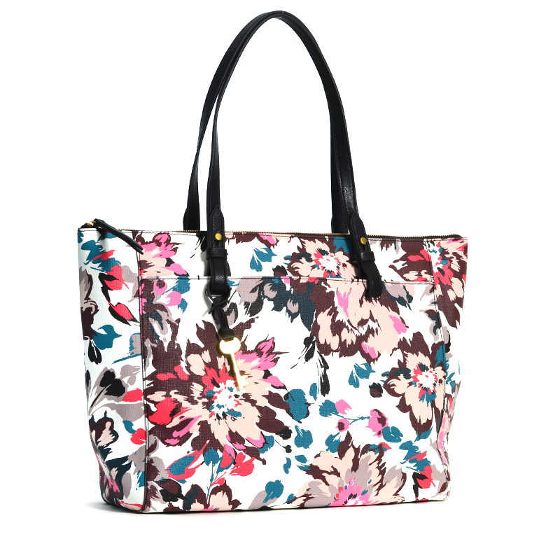 fossil rachel satchel pink floral