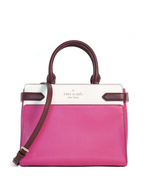 Kate Spade Staci Colorblock Small Satchel Bag in Pink Multi