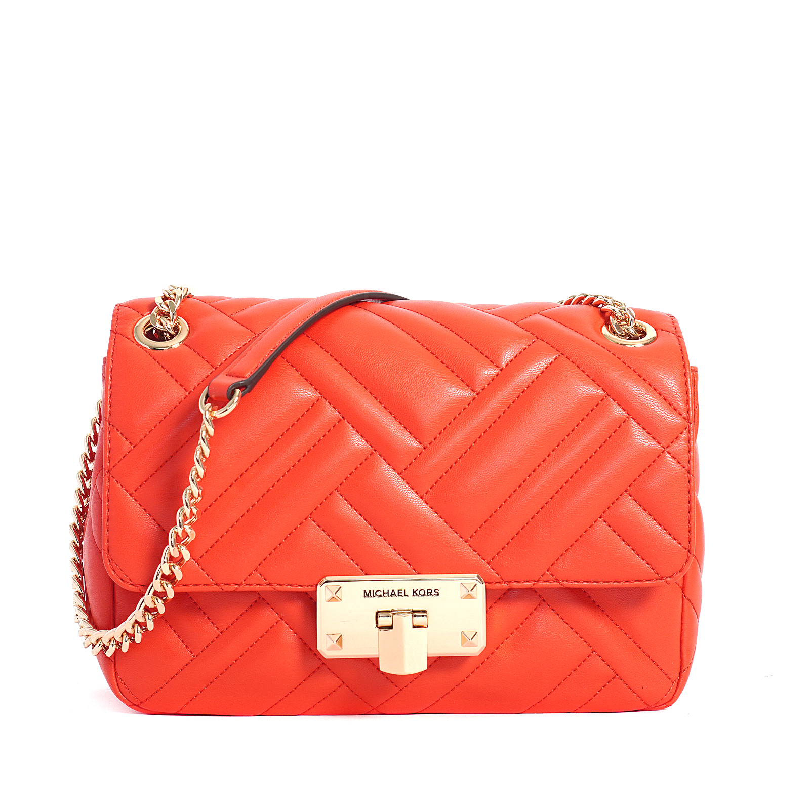 Michael Kors Peyton Medium Shoulder Flap Mandarin - Averand