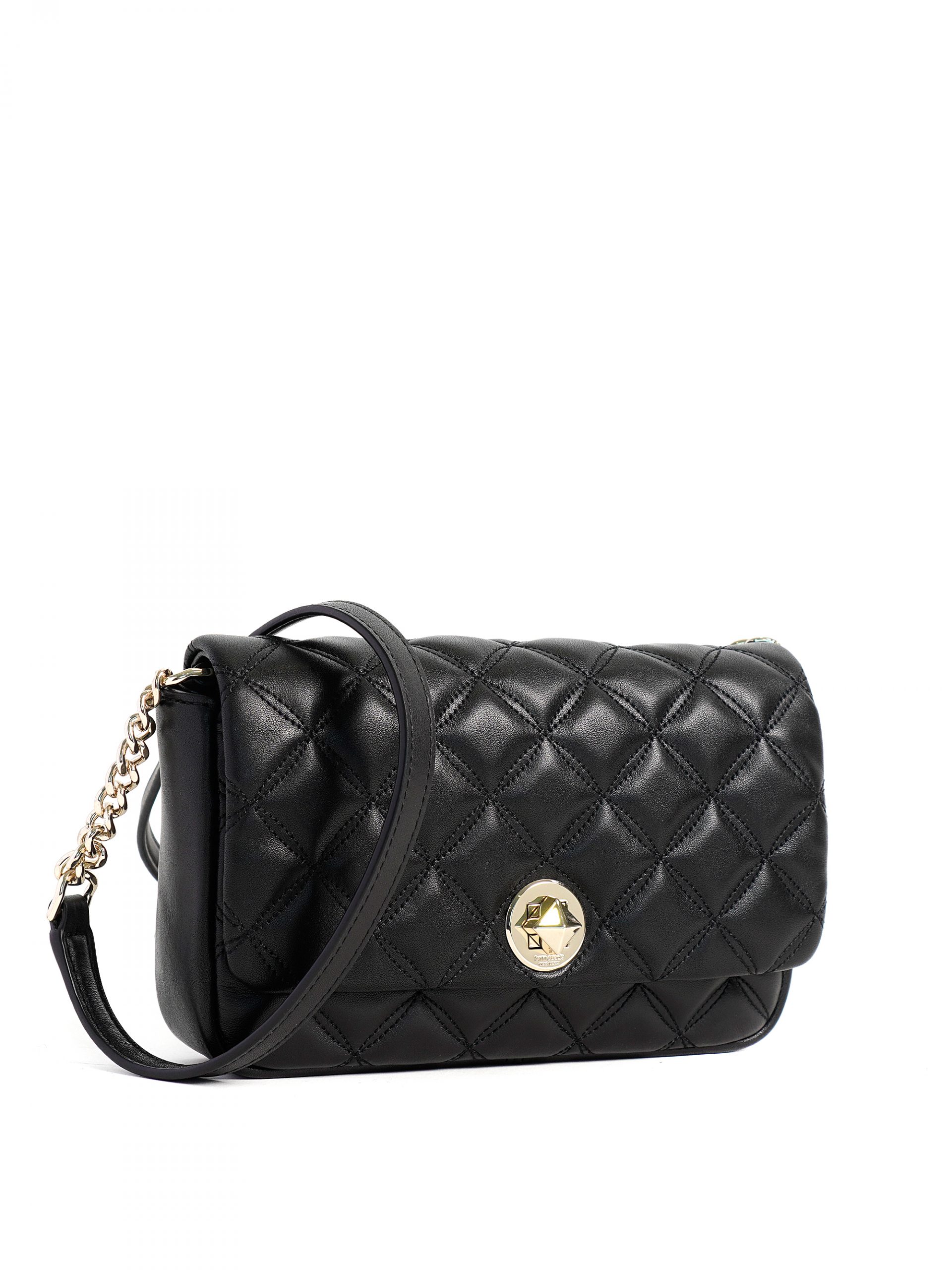 kate spade black flap crossbody