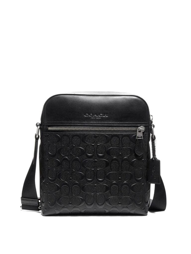 Coach Houston Flight Bag Signature Leather Black - Averand